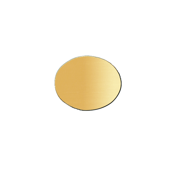 14K Yellow Gold Oval Disc (.025" thickness)