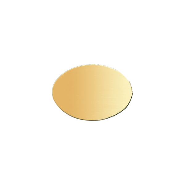 14K Yellow Gold Oval Disc (.025" thickness)