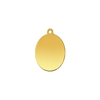 14K Yellow Gold Oval Disc With Loop (.025" thickness)