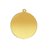 14K Gold Round Disc With Loop (.025" thickness)