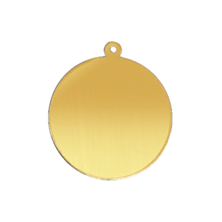 14K Gold Round Disc With Loop (.025" thickness)