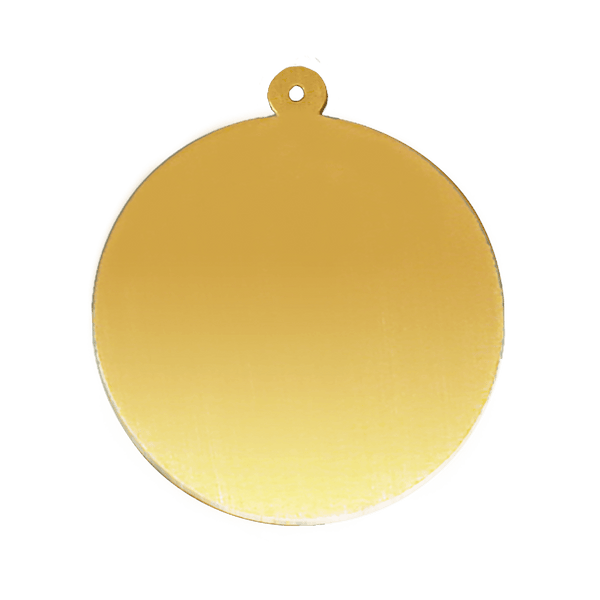 14K Gold Round Disc With Loop (.025" thickness)