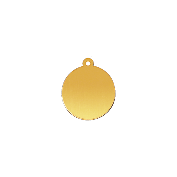 14K Gold Round Disc With Loop (.025" thickness)