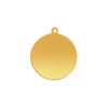 14K Gold Round Disc With Loop (.025" thickness)