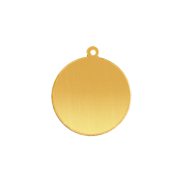 14K Gold Round Disc With Loop (.025" thickness)