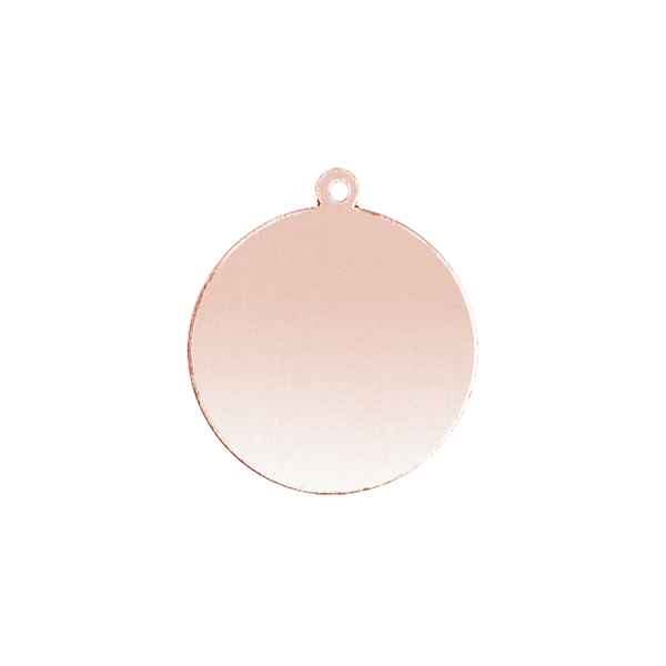 14K Gold Round Disc With Loop (.025" thickness)