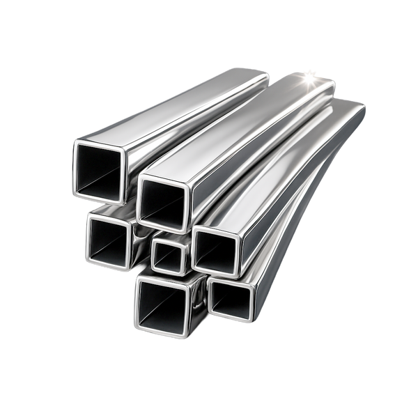 14K White Square Hard Tubing