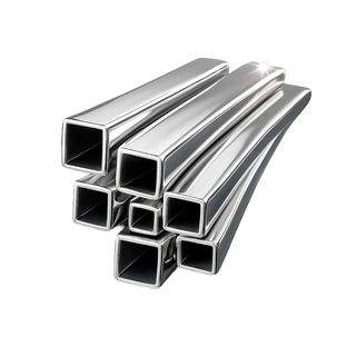 14K White Square Hard Tubing