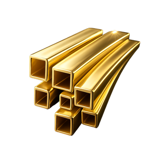 14K Yellow Square Hard Tubing