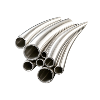 18K White Round Hard Tubing