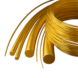 10K Yellow Round Wire