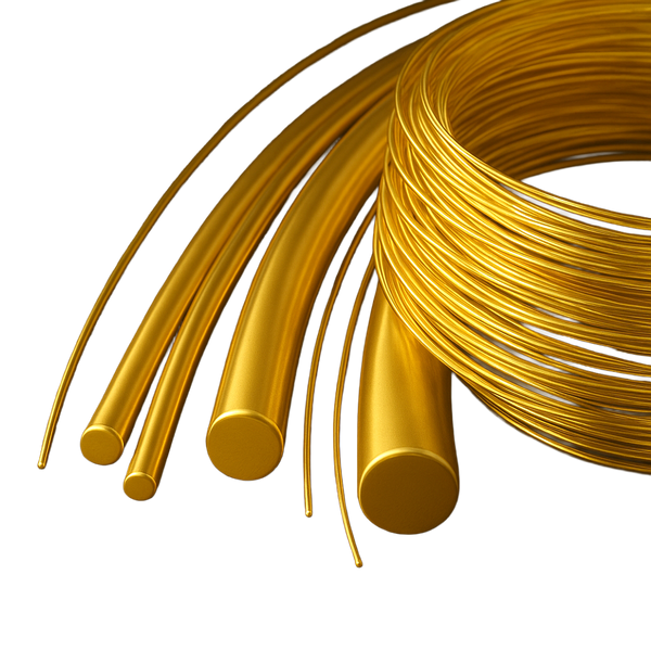 10K Yellow Round Wire