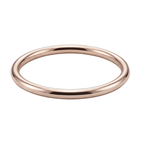 Plain Wire Bangle Bracelet in 18K Gold