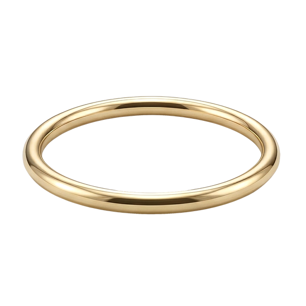 Plain Wire Bangle Bracelet in 10K Gold