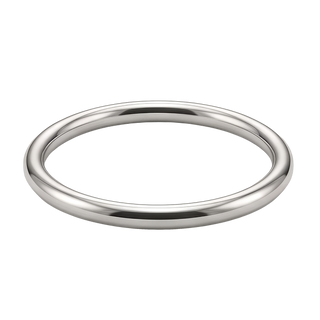 Plain Wire Bangle Bracelet in Sterling Silver