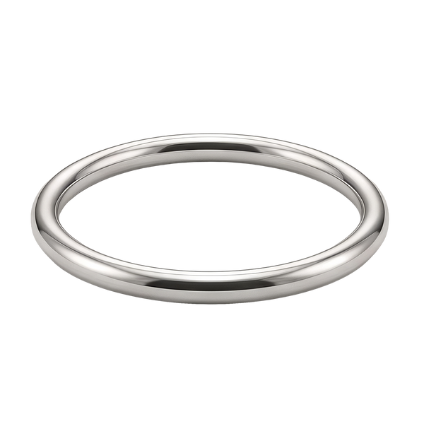 Plain Wire Bangle Bracelet in 18K Gold