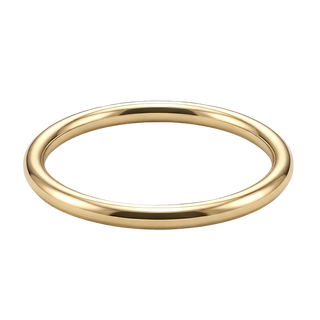 Plain Wire Bangle Bracelet in 14K Gold