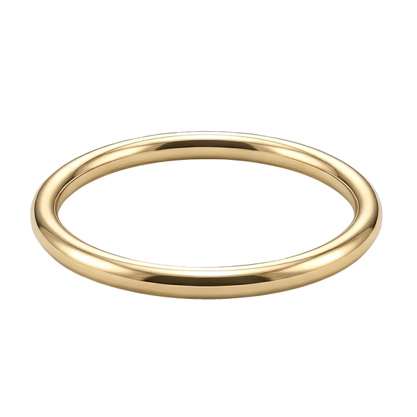 Plain Wire Bangle Bracelet in 14K Gold