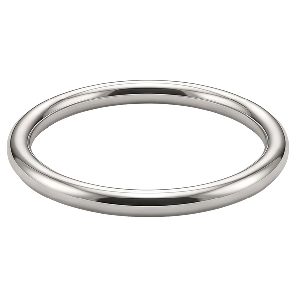 Plain Wire Bangle Bracelet in Sterling Silver