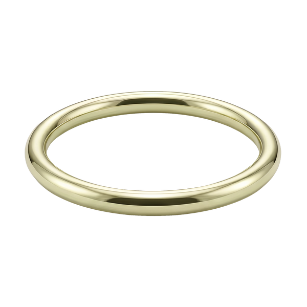 Plain Wire Bangle Bracelet in 18K Gold