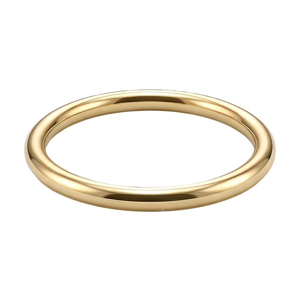Plain Wire Bangle Bracelet in 10K Gold