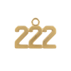 Basic Angel Numbers in 14K Gold (12.7mm) (Semi-Polished)