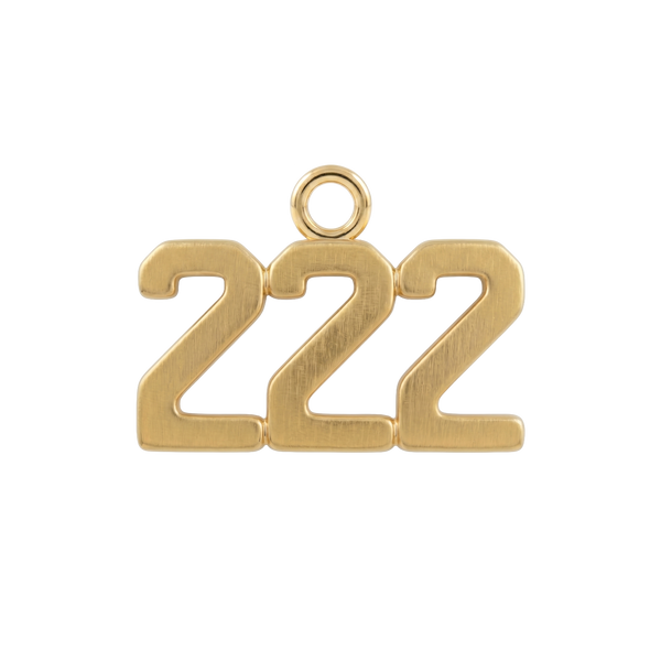 Basic Angel Numbers in 14K Gold (12.7mm) (Semi-Polished)