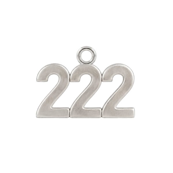 Classic Angel Number Pendants in Sterling Silver (12.5 mm)