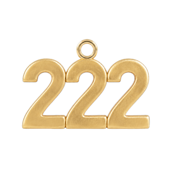 Classic Angel Number Pendants in 14K Gold (25 mm)