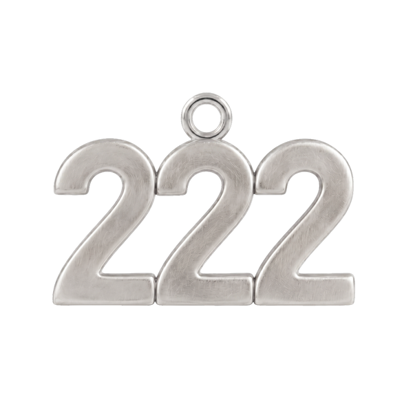 Classic Angel Number Pendants in Sterling Silver (25 mm)