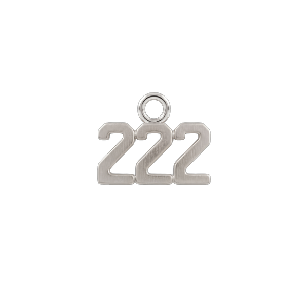 Basic Angel Numbers in Sterling Silver (4.7mm) (Semi-Polished)