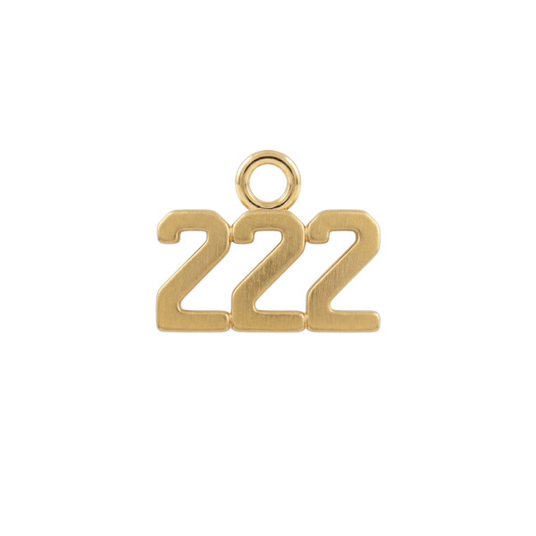 Basic Angel Numbers in 14K Gold (5.3mm) (Semi-Polished)