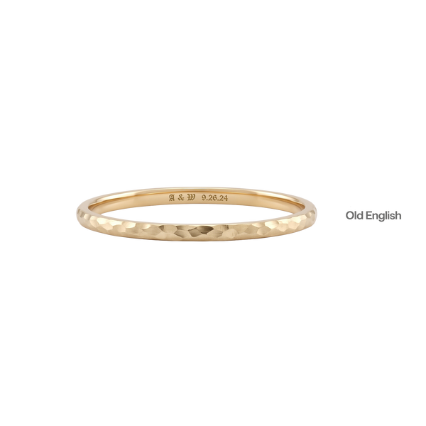 14K Yellow Gold Domed Wedding Bands with Optional Engraving  (2.0 mm)