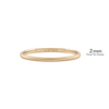 14K Yellow Gold Domed Wedding Bands with Optional Engraving  (2.0 mm)