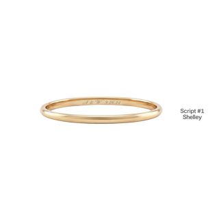 14K Yellow Gold Domed Wedding Bands with Optional Engraving  (2.0 mm)