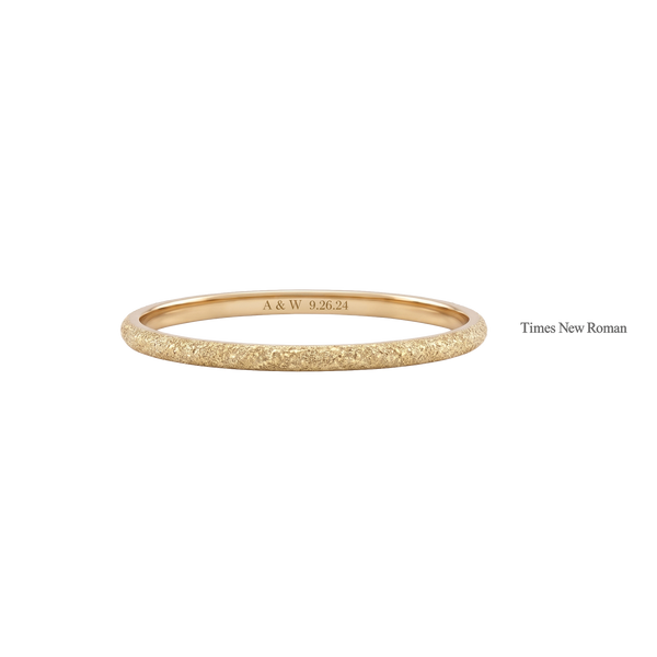 14K Yellow Gold Domed Wedding Bands with Optional Engraving  (2.0 mm)