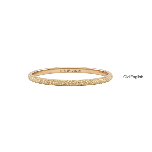 14K Yellow Gold Domed Wedding Bands with Optional Engraving  (2.0 mm)