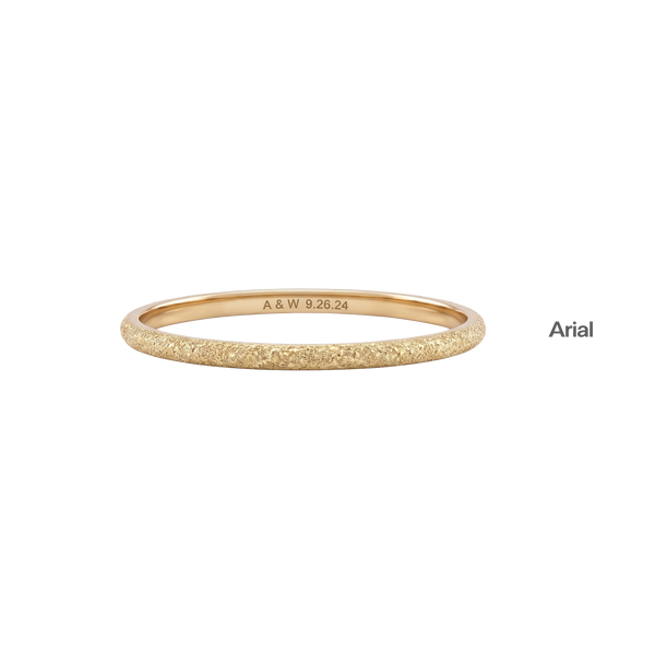 14K Yellow Gold Domed Wedding Bands with Optional Engraving  (2.0 mm)