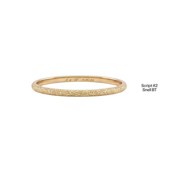14K Yellow Gold Domed Wedding Bands with Optional Engraving  (2.0 mm)