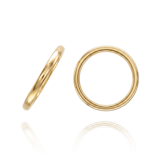 14K Yellow Gold Domed Wedding Bands (2.0 mm - 6.0 mm)