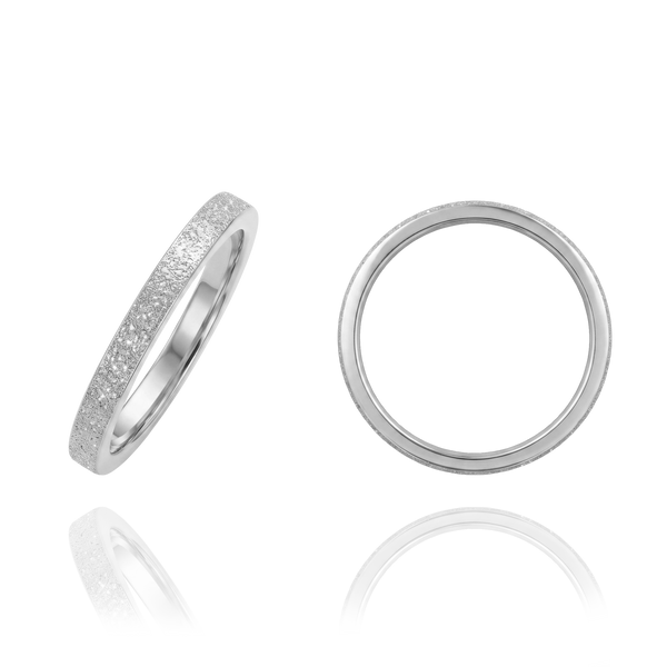 14K White Gold Flat Wedding Bands with Optional Engraving  (2.0 mm)