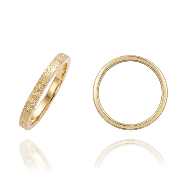 14K Yellow Gold Flat Wedding Bands (2.0 mm - 6.0 mm)