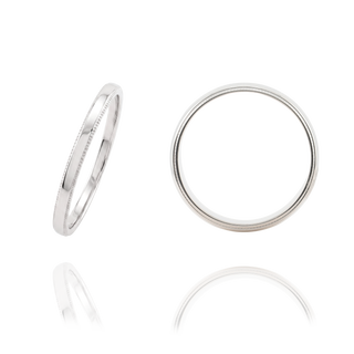 Sterling Silver Milgrain Wedding Bands (2.0 mm - 8.0 mm)