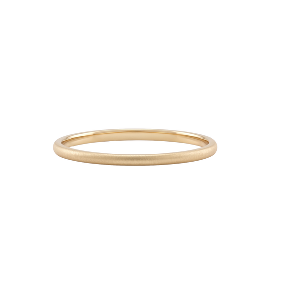 14K Yellow Gold Domed Wedding Bands with Optional Engraving  (2.0 mm)