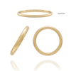 14K Yellow Gold Domed Wedding Bands with Optional Engraving  (2.0 mm)