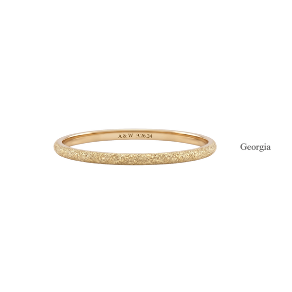 14K Yellow Gold Domed Wedding Bands with Optional Engraving  (2.0 mm)