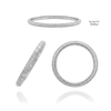 14K White Gold Domed Wedding Bands with Optional Engraving  (2.0 mm)