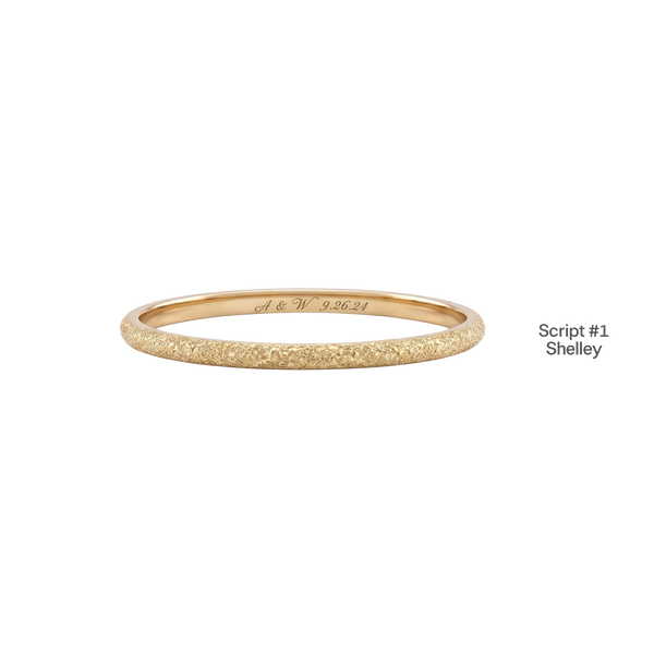 14K Yellow Gold Domed Wedding Bands with Optional Engraving  (2.0 mm)