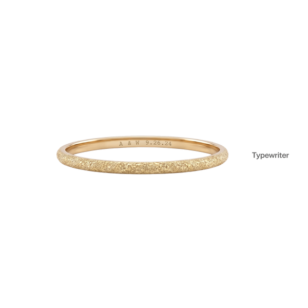 14K Yellow Gold Domed Wedding Bands with Optional Engraving  (2.0 mm)