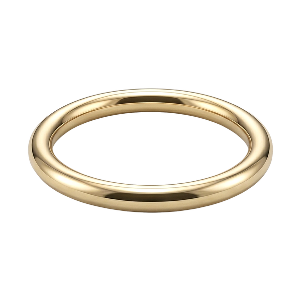 Plain Wire Bangle Bracelet in 18K Gold